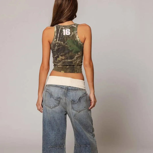 Y2K Stitched Joker Jeans